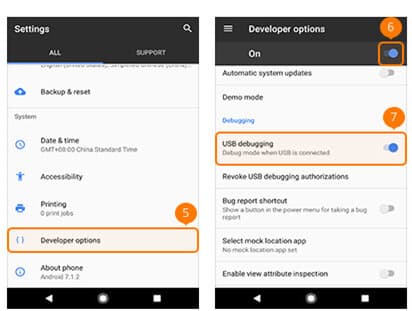 Google PhoneでUSBデバッグモードを有効にする方法