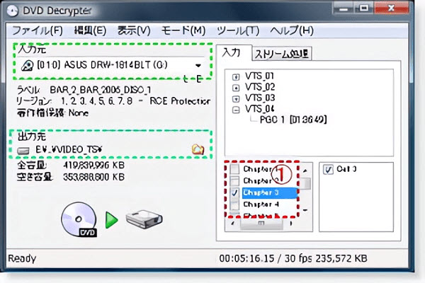 DVDをフォルダとして保存