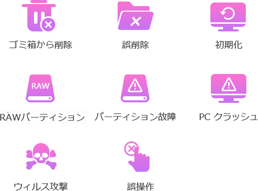 様々な事態からデータを復元