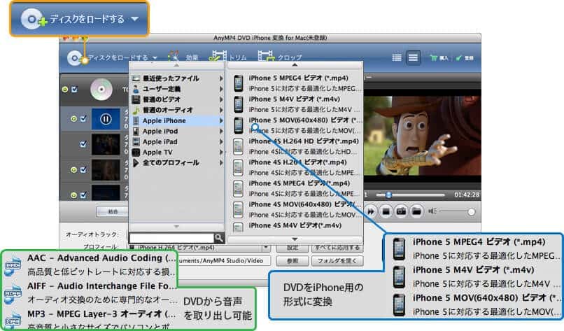 MacでDVDをiPhone用に変換