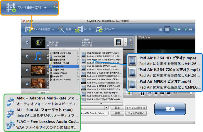 DVDをiPad、iPad air、iPad miniなどの全てのiPadデバイスに変換