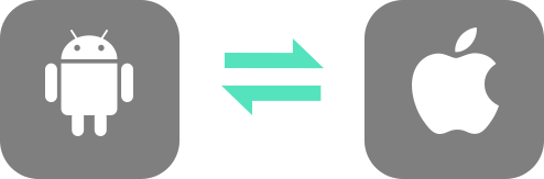 AndroidとiOS間の転送