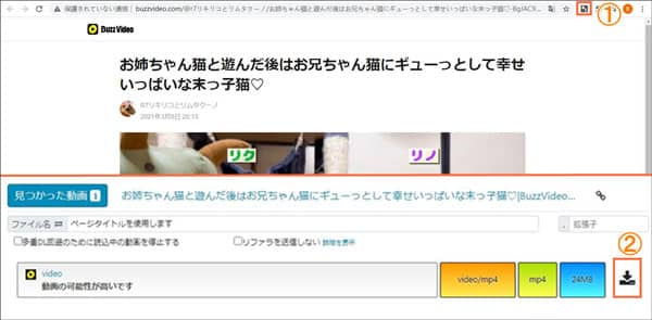 動画ゲッターで動画をダウンロード