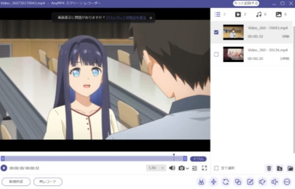 ゲーム画面録画済み