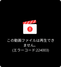 動画に再生エラーが出た