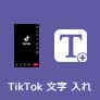 TikTok 文字 入れ