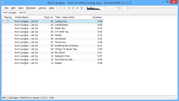 MP3 再生 ソフト - foobar2000