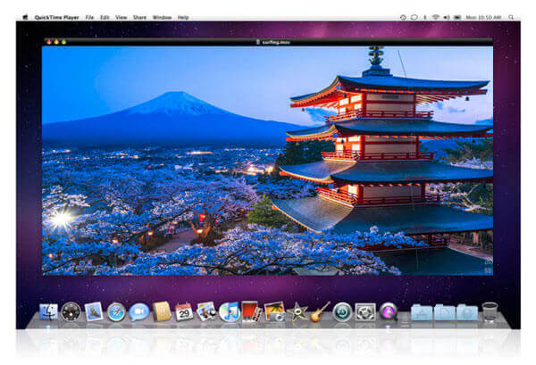 Mac標準のQuickTime Playerで動画を再生